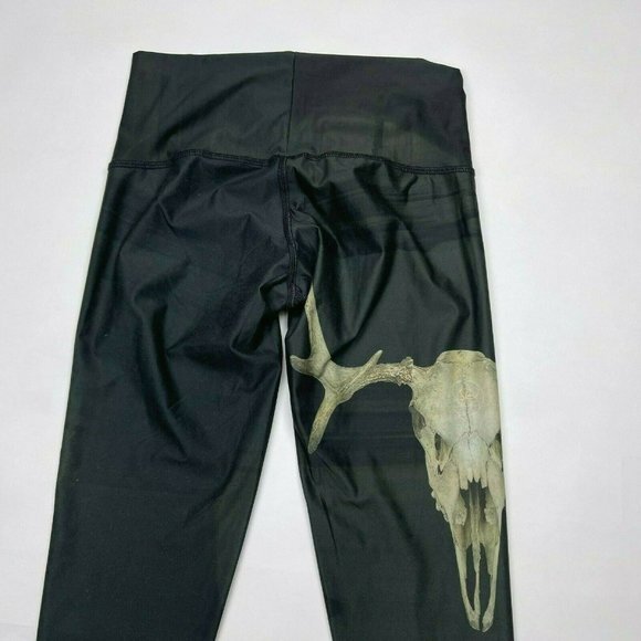 Teeki Deer Medicine Charcoal Hot Pant Stretch Gym Yoga Run Leggings Women Small‎ - Picture 4 of 11